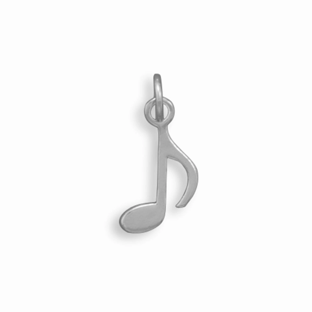 Music 8th Eighth Note Charm Sterling Silver - Made in the USA Distinct Accent Classic Duo