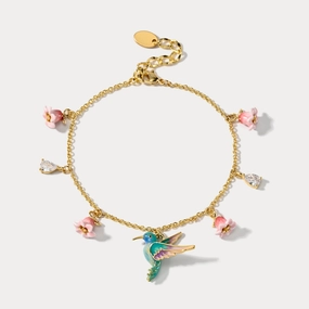 Instant Clarity Hummingbird Flower Bracelet