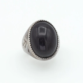 Fashion Accessory Structured Shape Navajo Handmade Sterling Silver Ring (Hallmark Unknown) (Size 11)