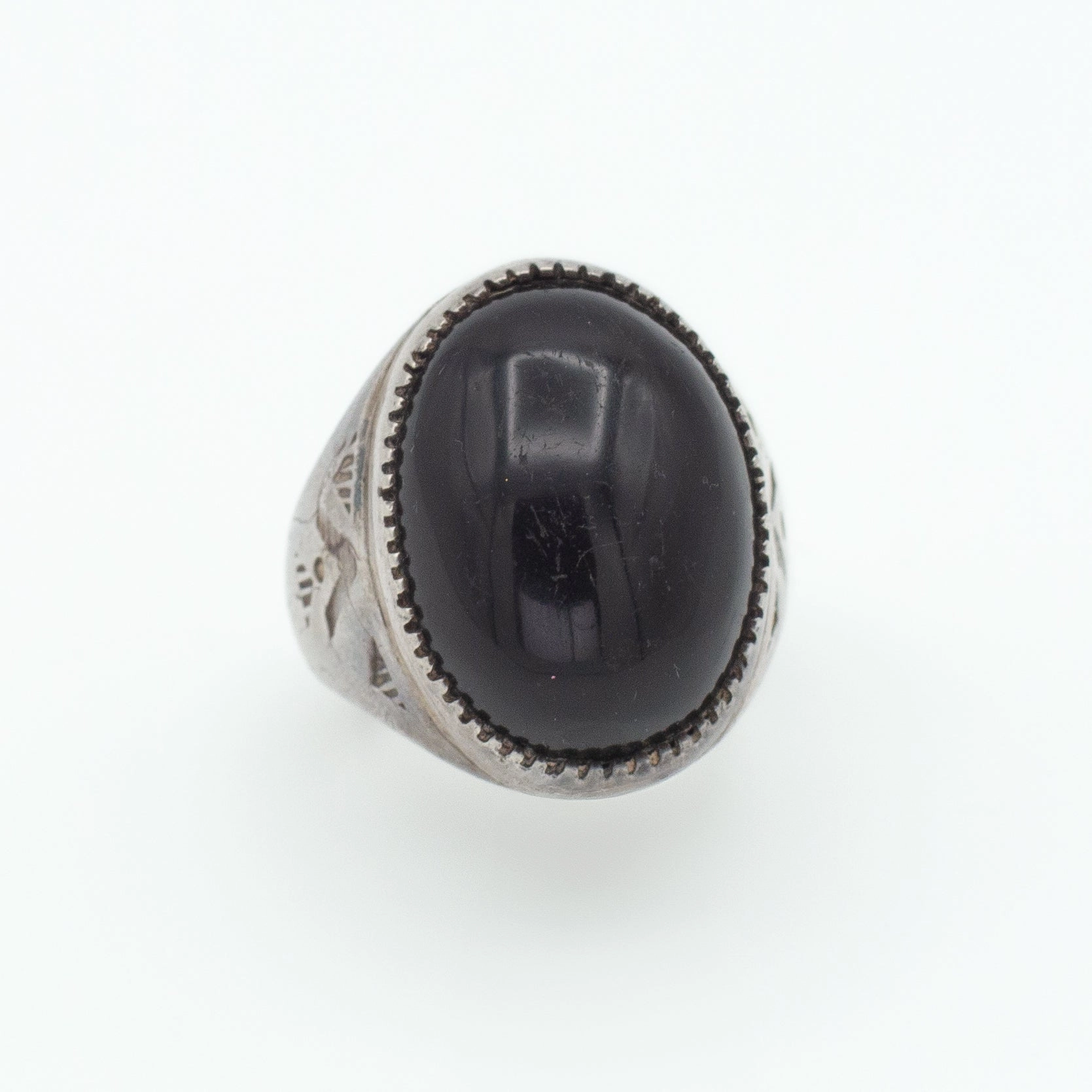 Fashion Accessory Structured Shape Navajo Handmade Sterling Silver Ring (Hallmark Unknown) (Size 11)