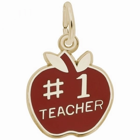 Number One Teacher Apple Charm Dynamic Form