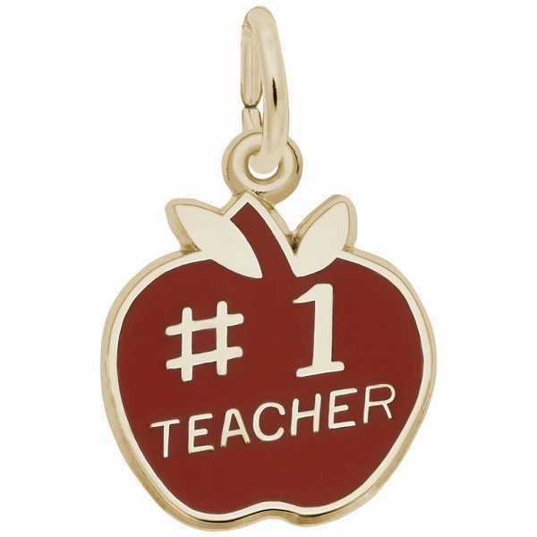 Number One Teacher Apple Charm Dynamic Form