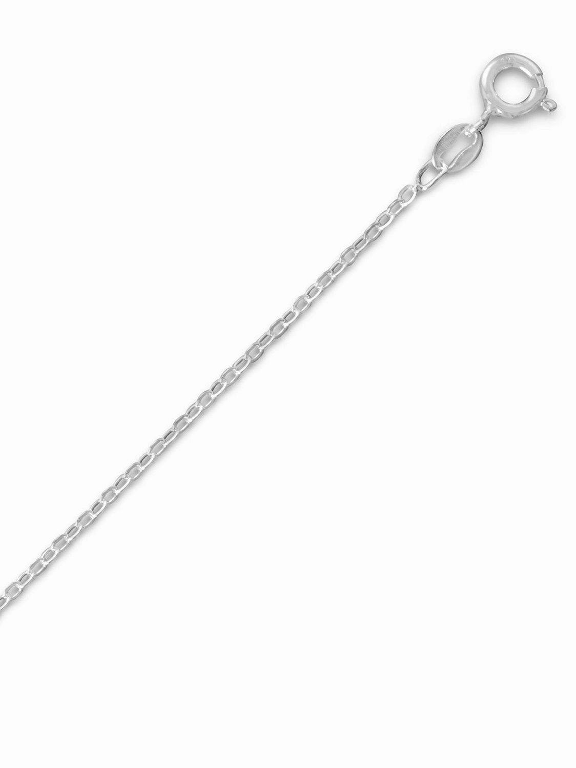 Open Cable Chain Necklace 1.5mm Wide Sterling Silver Timeless Craft Shine