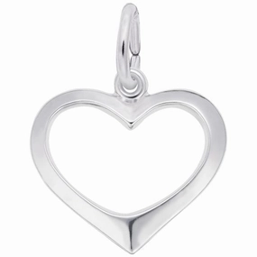 Open Heart Charm Exclusive Jewelry Gleaming Detail