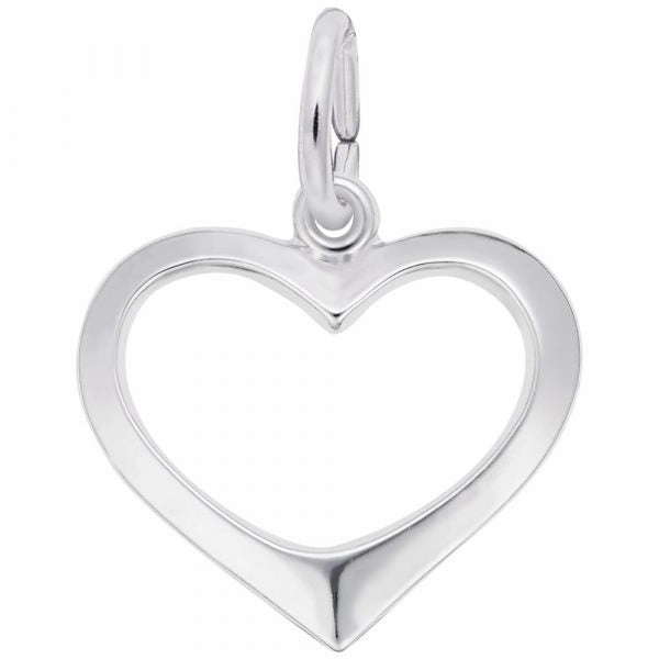 Open Heart Charm Exclusive Jewelry Gleaming Detail