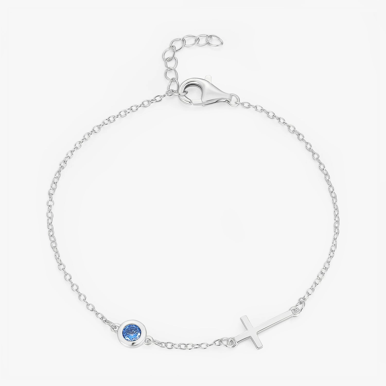 Creative Sight Team Spirit Cross Birthstone Bracelet