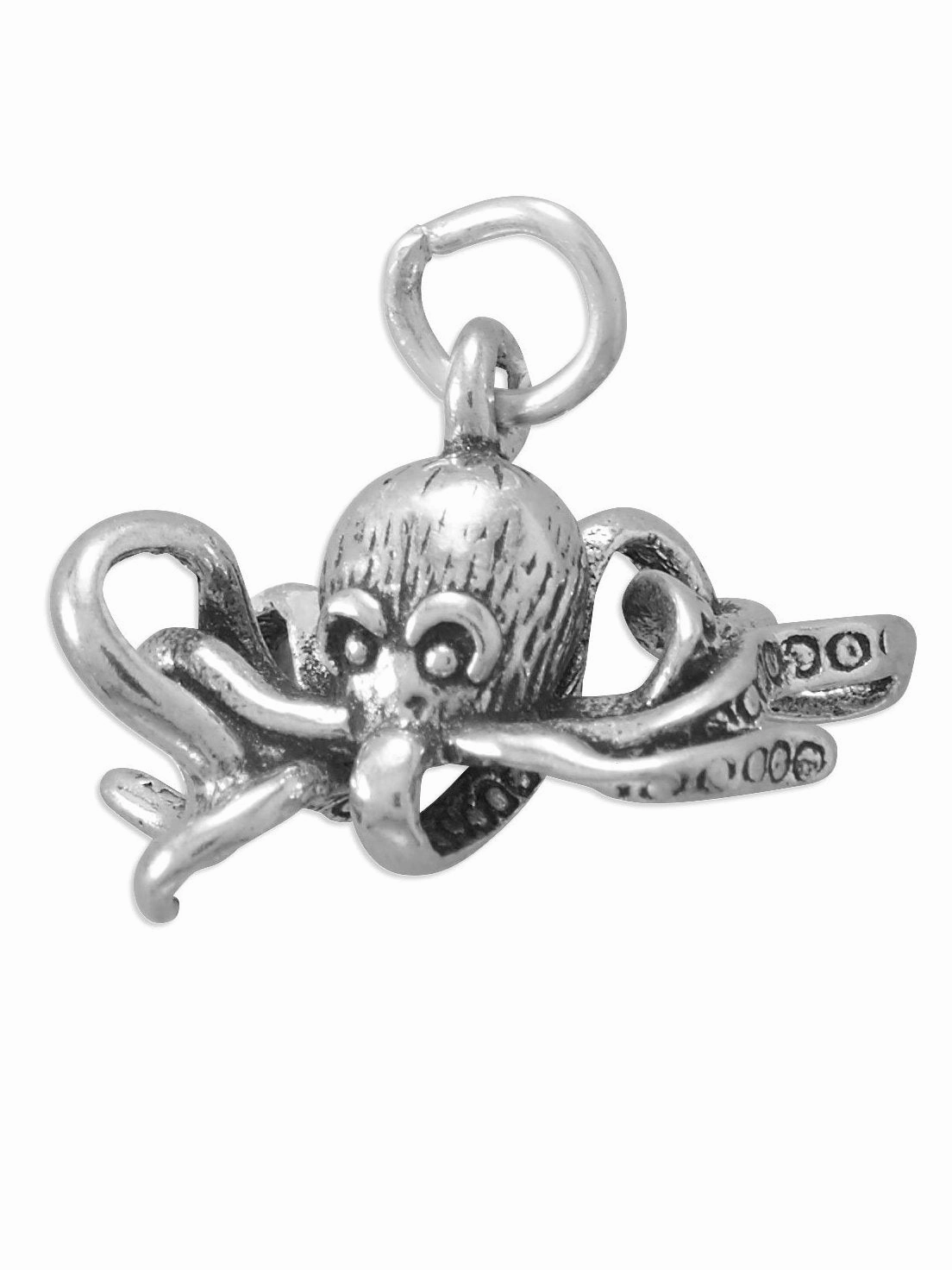 Premium Charm Glam Glow Octopus Charm Sea Ocean Animal Sterling Silver