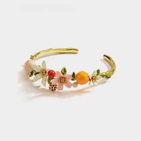 Sunny Mixes Orange Cherry Flower Cuff