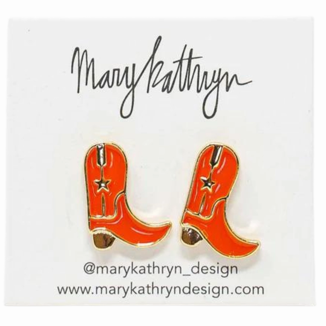 Classic Piece Evening Piece Orange Cowboy Boot Studs