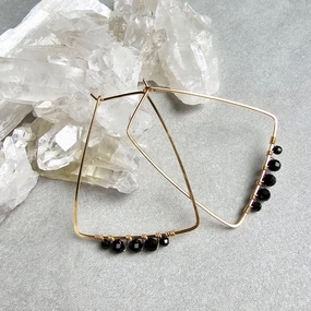Leslie Earrings - 14k Gold-Fill   Black Spinel Chic Choice