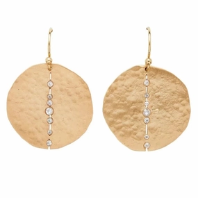 Orbit Bronze Earrings Oval Embellishment Brilliant Decor