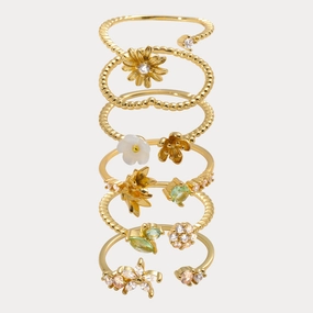 Flower Ring Set Simple Sign