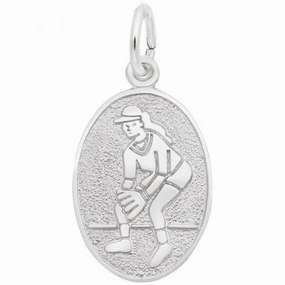 clean look Oval Softball Disc Charm