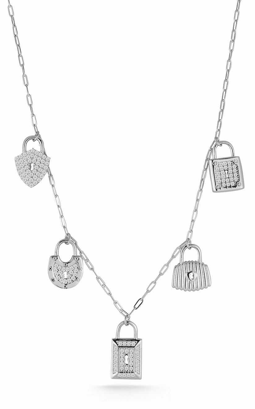 Summer Present Padlock Charm Necklace
