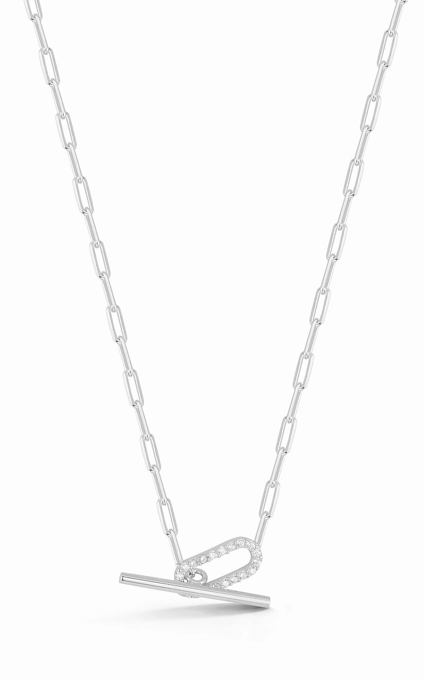 Elegant Event Paperclip Chain with Toggle Clasp Choker Necklace