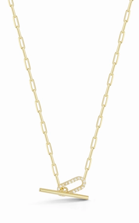 Fashion Present Paperclip Chain with Toggle Clasp Choker Necklace