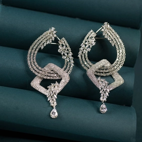 Dainty Shine party wear western dangler earring.