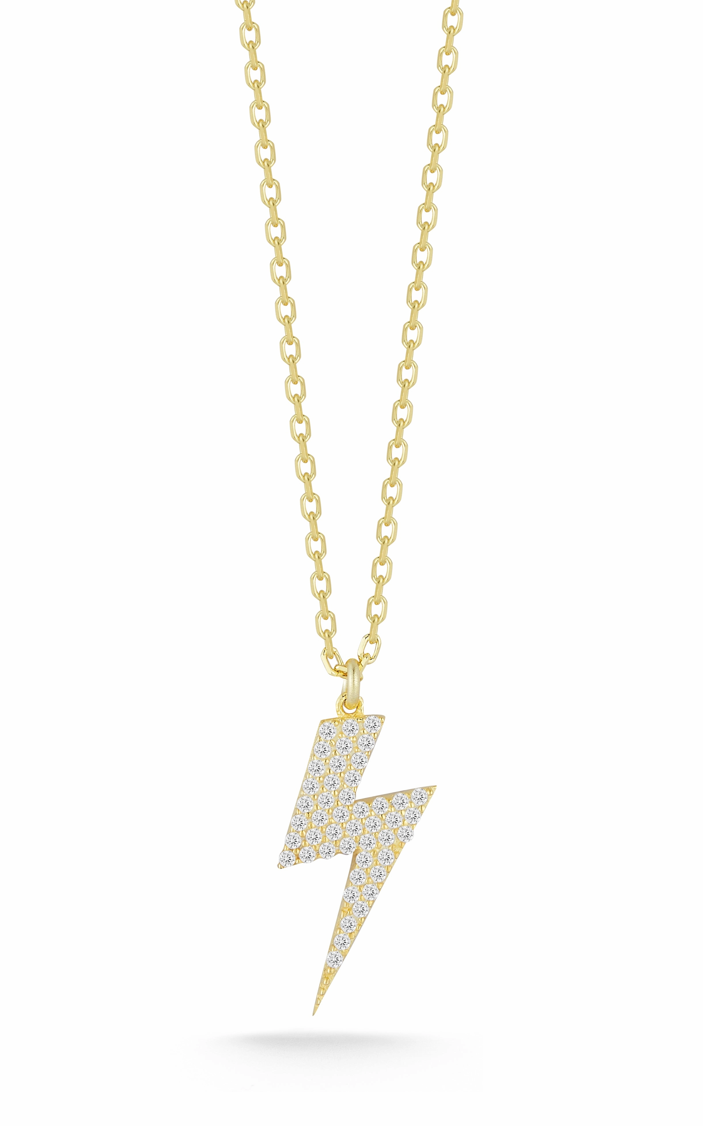 Pav?? Lightning Bolt Necklace daily accessory