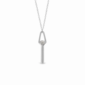 Urban Gift Pax Diamond Necklace - Sterling Silver   White Diamond