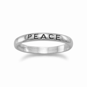 Office Accessory Peace Band Ring Sterling Silver