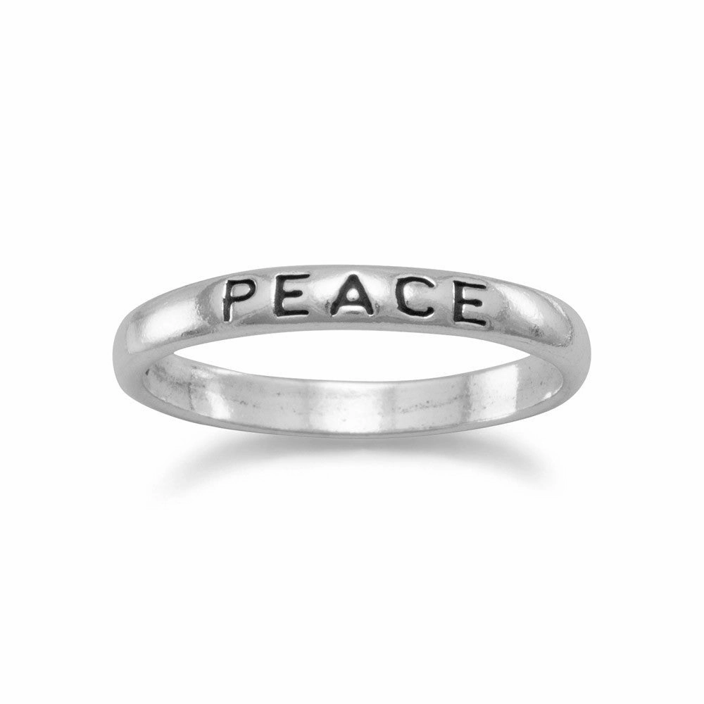 Office Accessory Peace Band Ring Sterling Silver