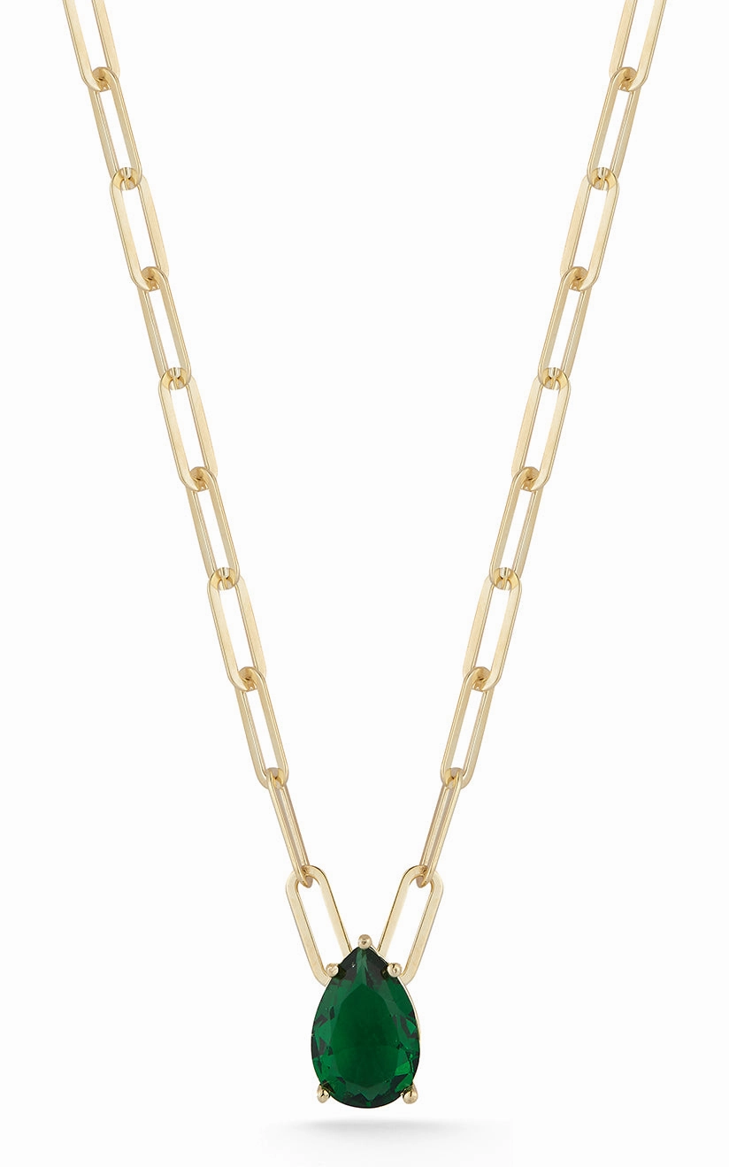 Attractive Design Pear Cut Link Necklace