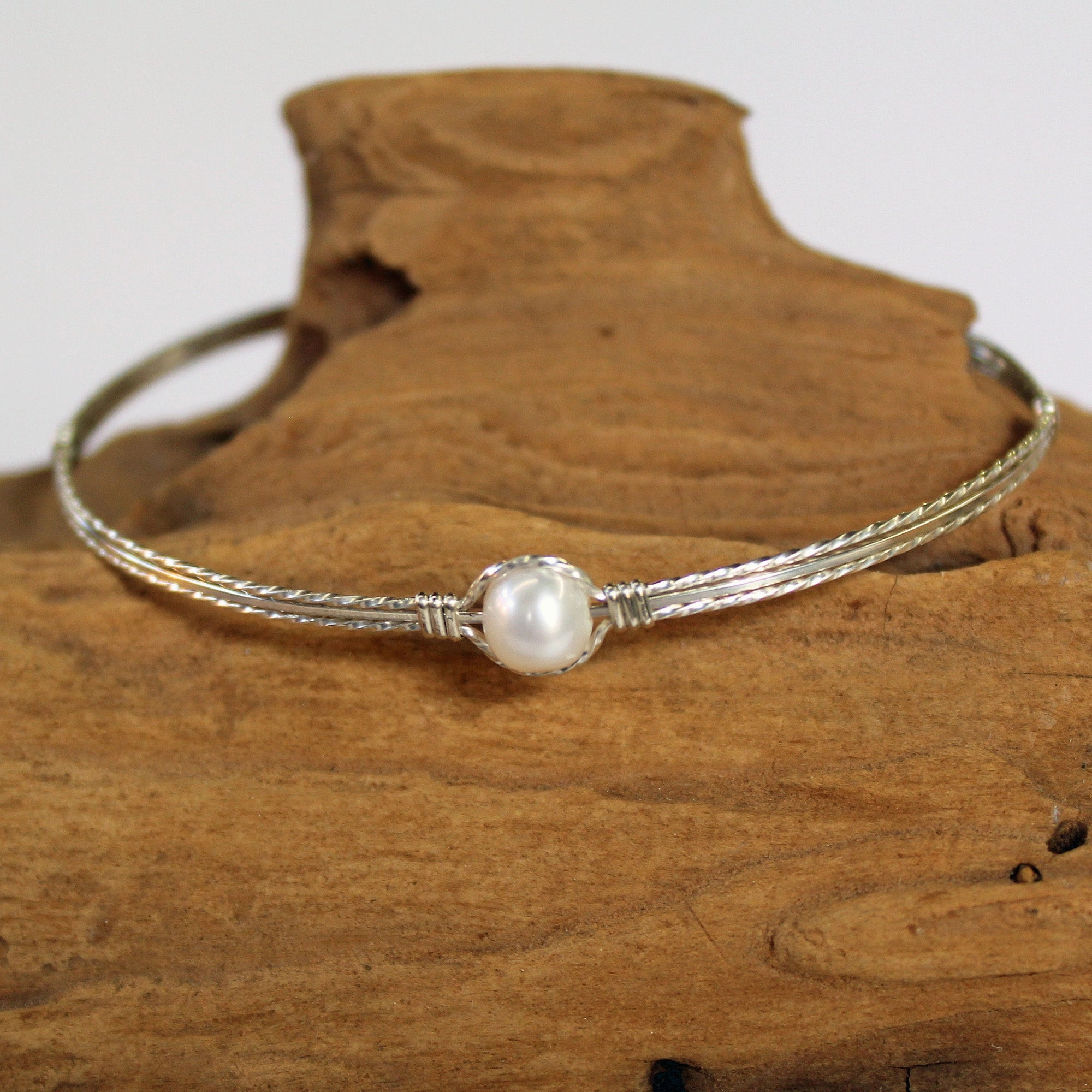 Pearl Bead Bracelet Sterling Silver Perfect Ten Maritime Charm