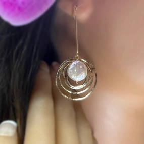 Pearl Drop Na Nalu Earrings Luxurious Feature decorative item