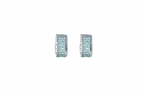 Chic Gifts Pearto crystal baguette bali earring