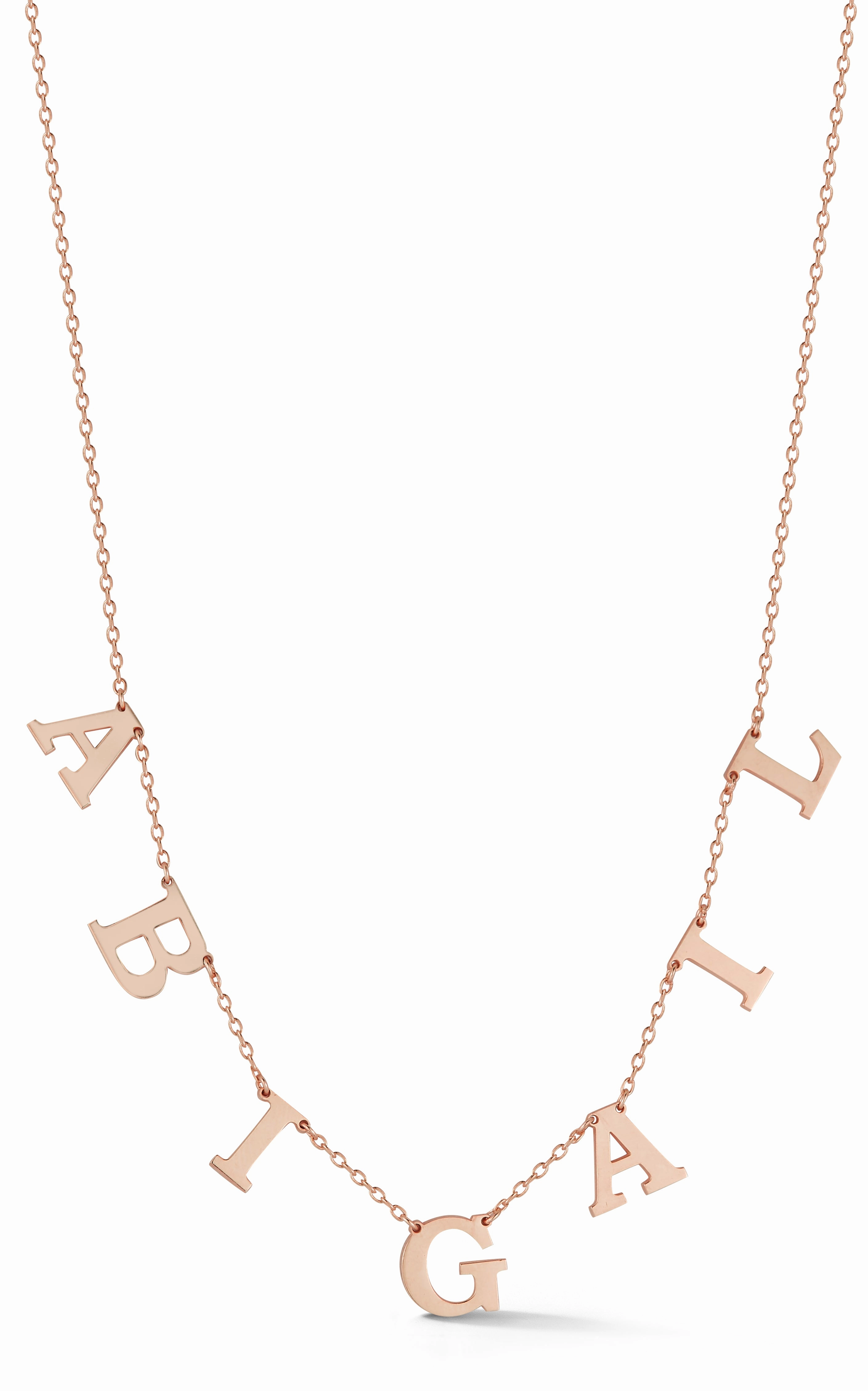 All Ages Party Adornment Everyday Highlight Personalized Block Name Necklace