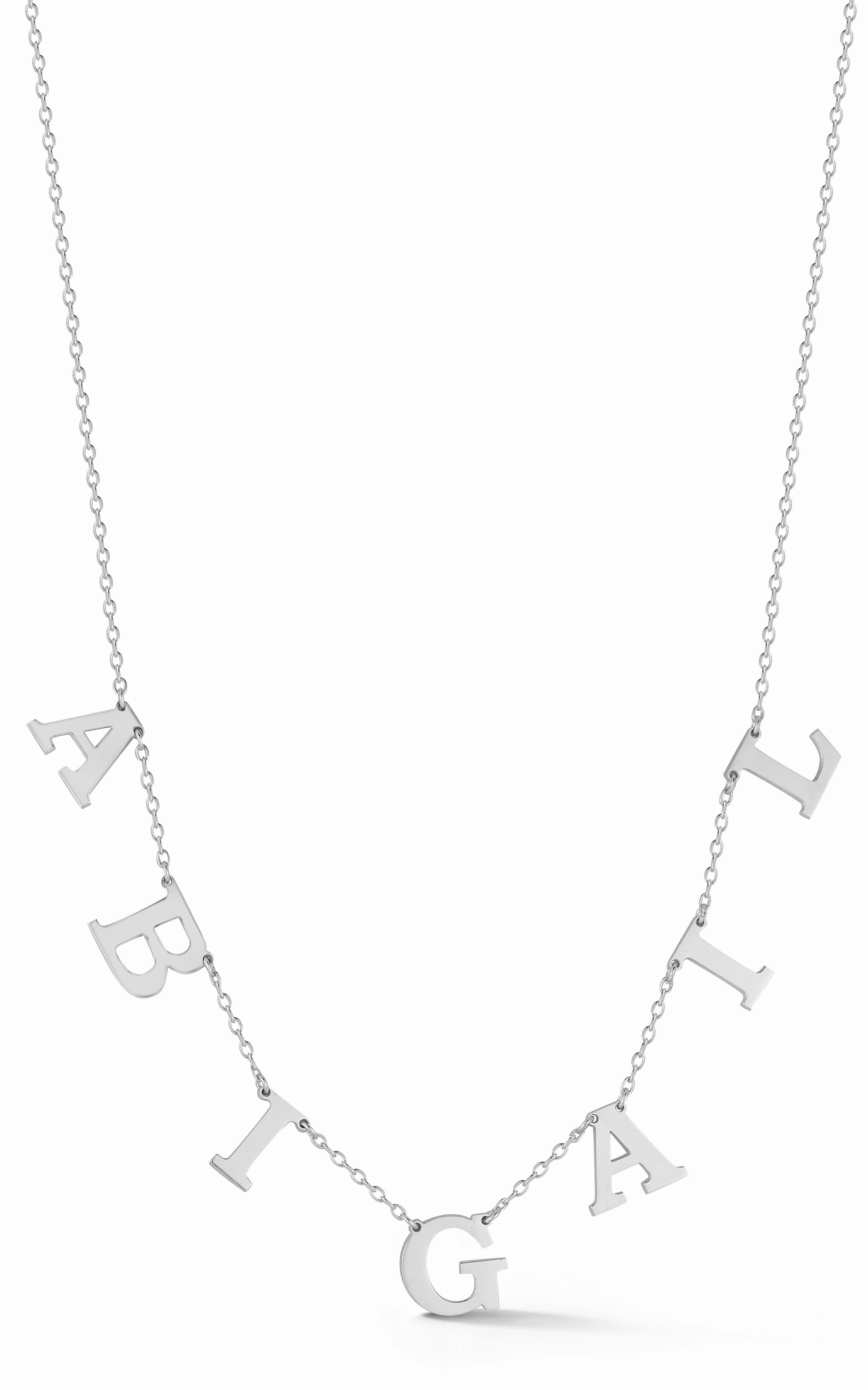 Personalized Block Name Necklace Decorated Accessory Creative Flair