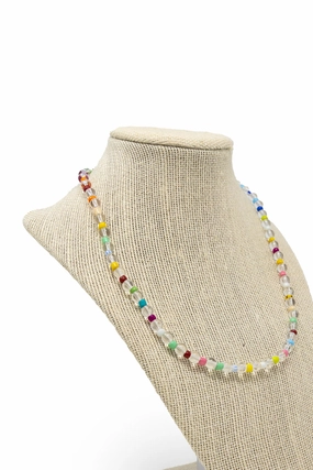 Subtle Detail Luxury Accent Petras Rainbow Beaded Necklace