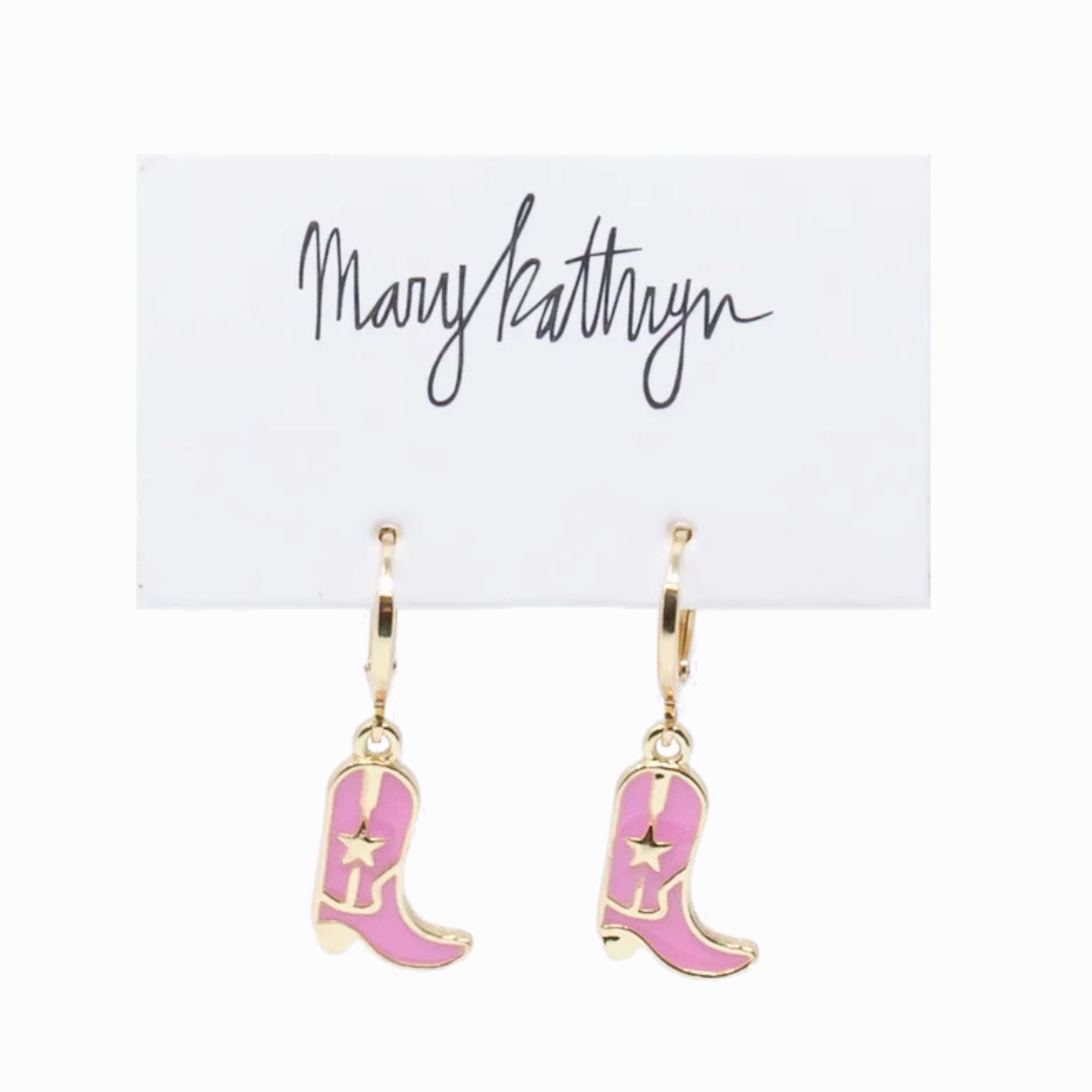 Pink Cowboy Boot Huggies Linear Ornament Contemporary Must-Have