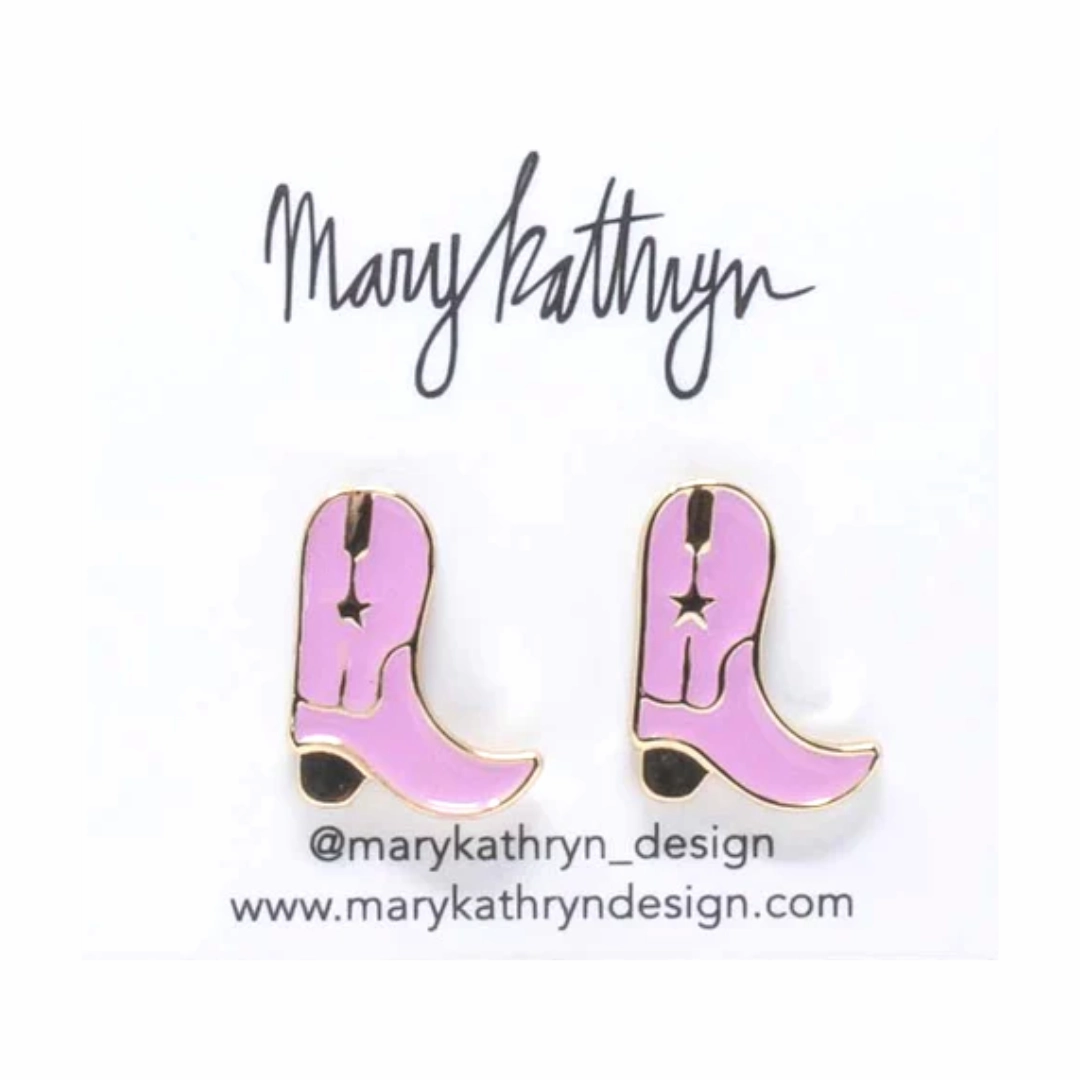 Pink Cowboy Boot Studs Radiant Feature Unique Aesthetic