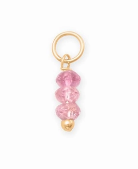 Cultural Event Pink Tourmaline October Birthstone Bead Charm 14k Gold-Filled