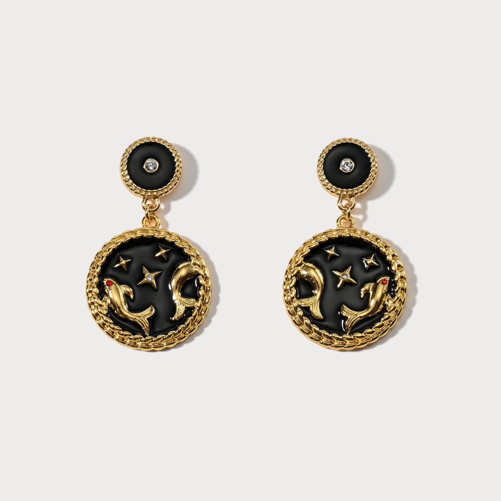 Exclusive Glam Pisces Enamel Earrings