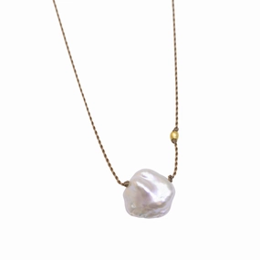 Solo Adornment Pearl  Drop Necklace - 18ky