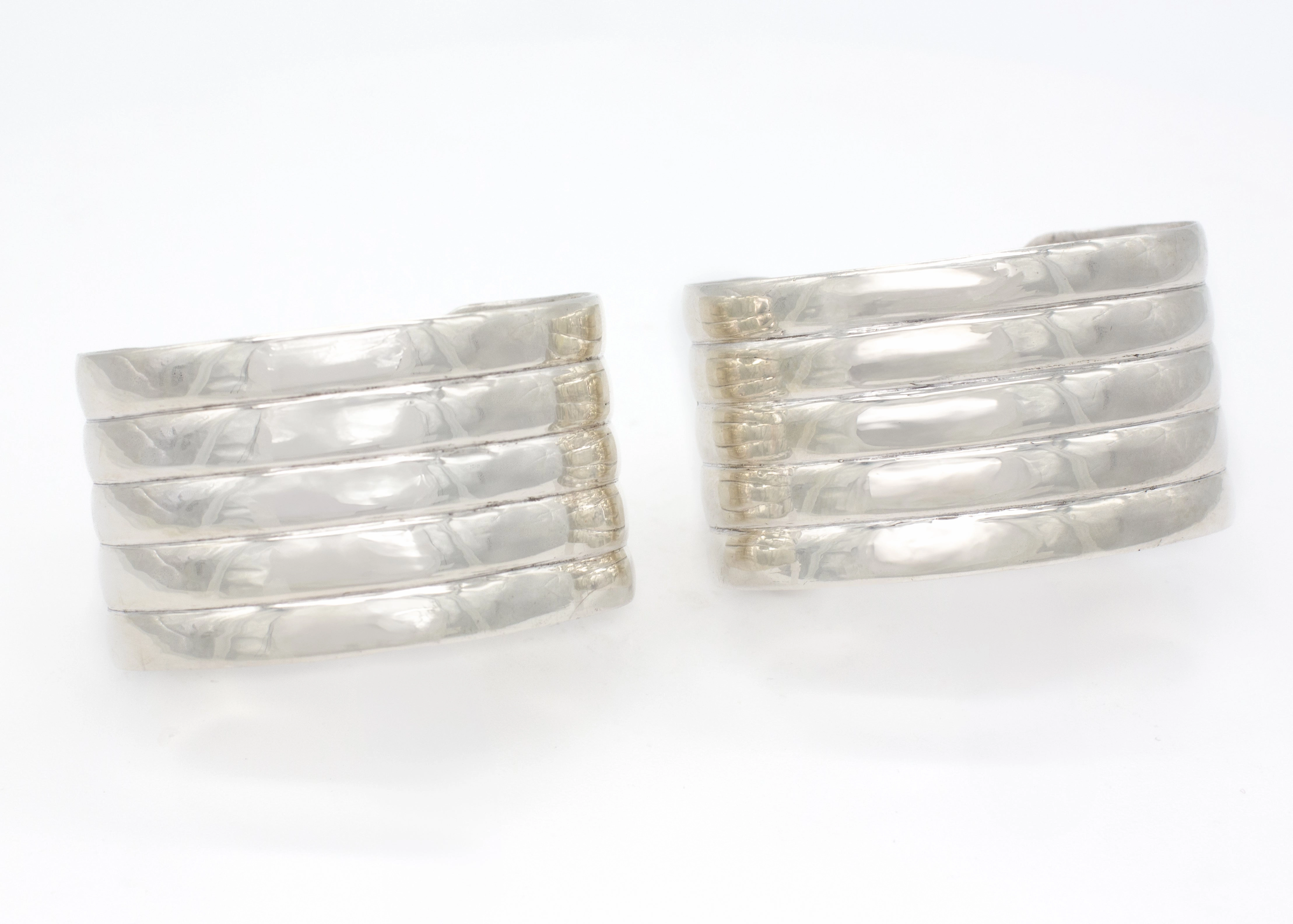 United Indian Traders Assoc. 21 Julian Gans Sterling Silver Cuff Bracelets Set Everyday Luxury