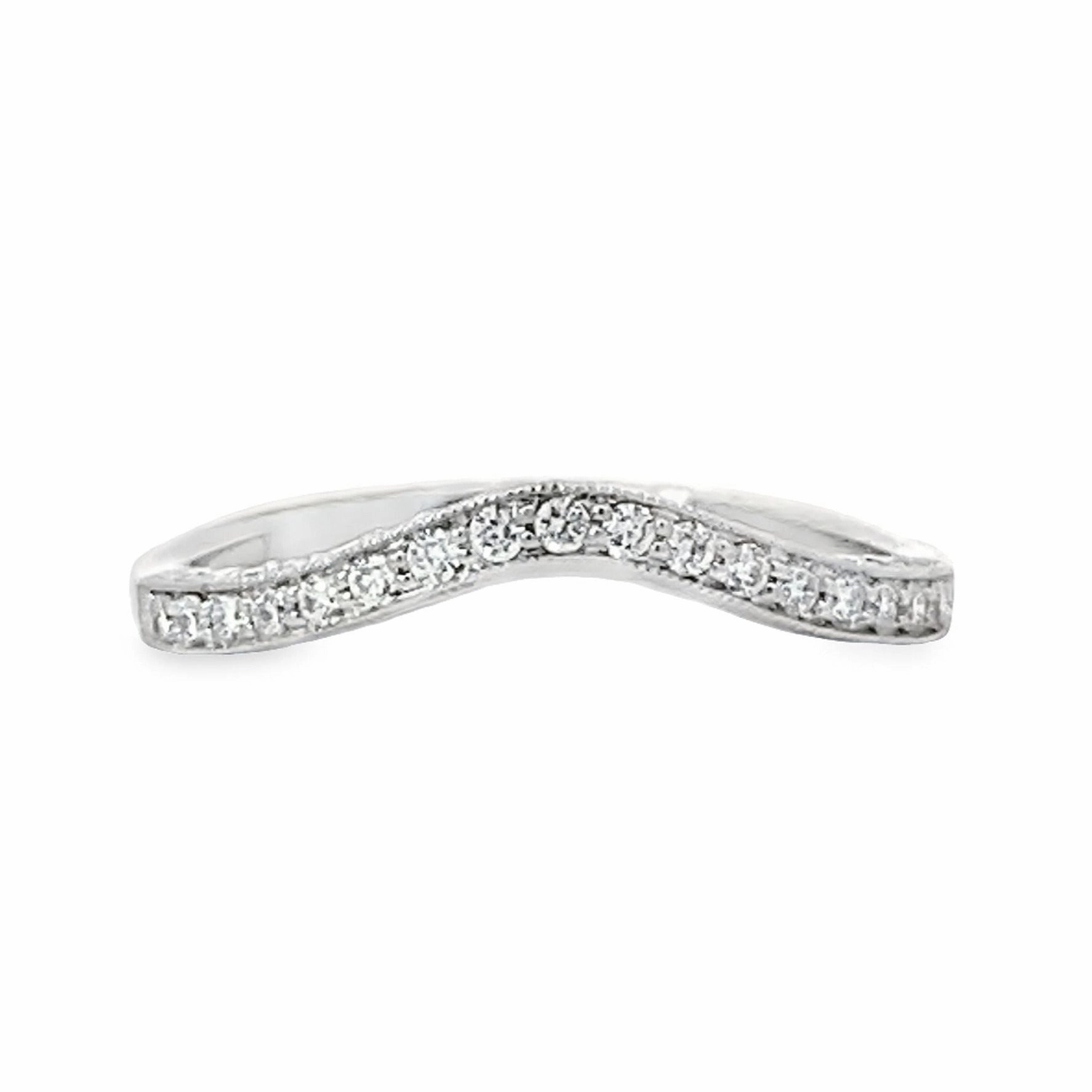Effortless Fit Artful Design Kirkland Jewelry Estate | 18K White Gold Diamond Wedding Band