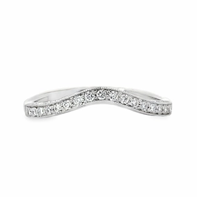 Effortless Fit Artful Design Kirkland Jewelry Estate | 18K White Gold Diamond Wedding Band