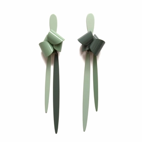 Modernist Embellishment Asymmetrical MAX Folds with Drops - 3 Greens