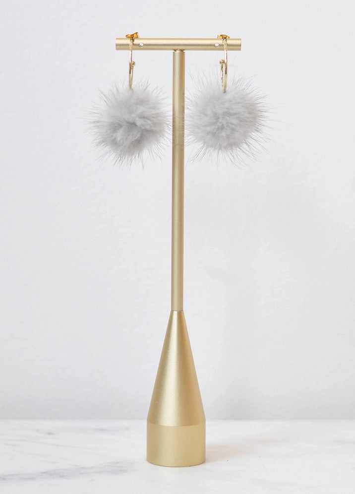 Pom Pom Hoop Earring Colorful Piece