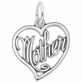 Stunning Accent Soft color Mother Open Heart Charm