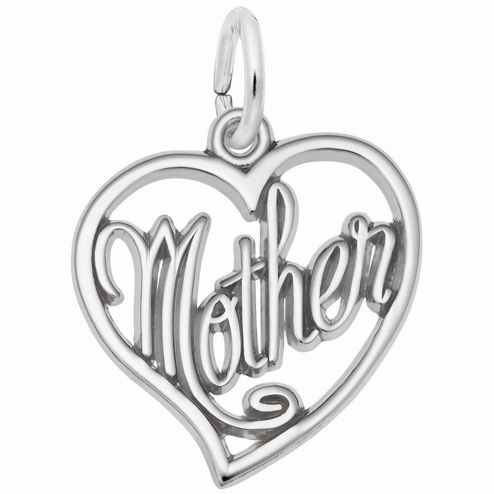 Stunning Accent Soft color Mother Open Heart Charm