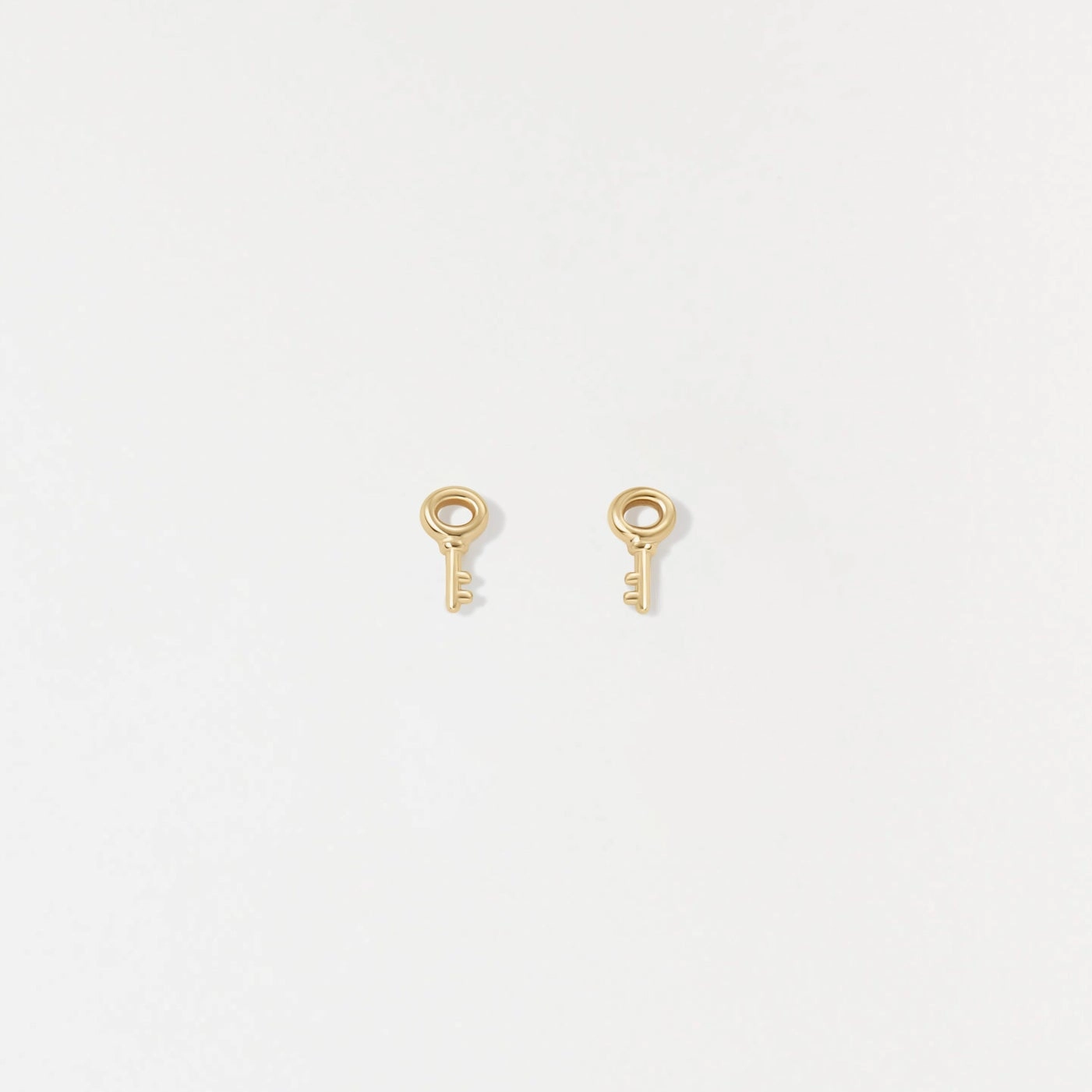 Skeleton Key Studs Alluring Design Elegant Line