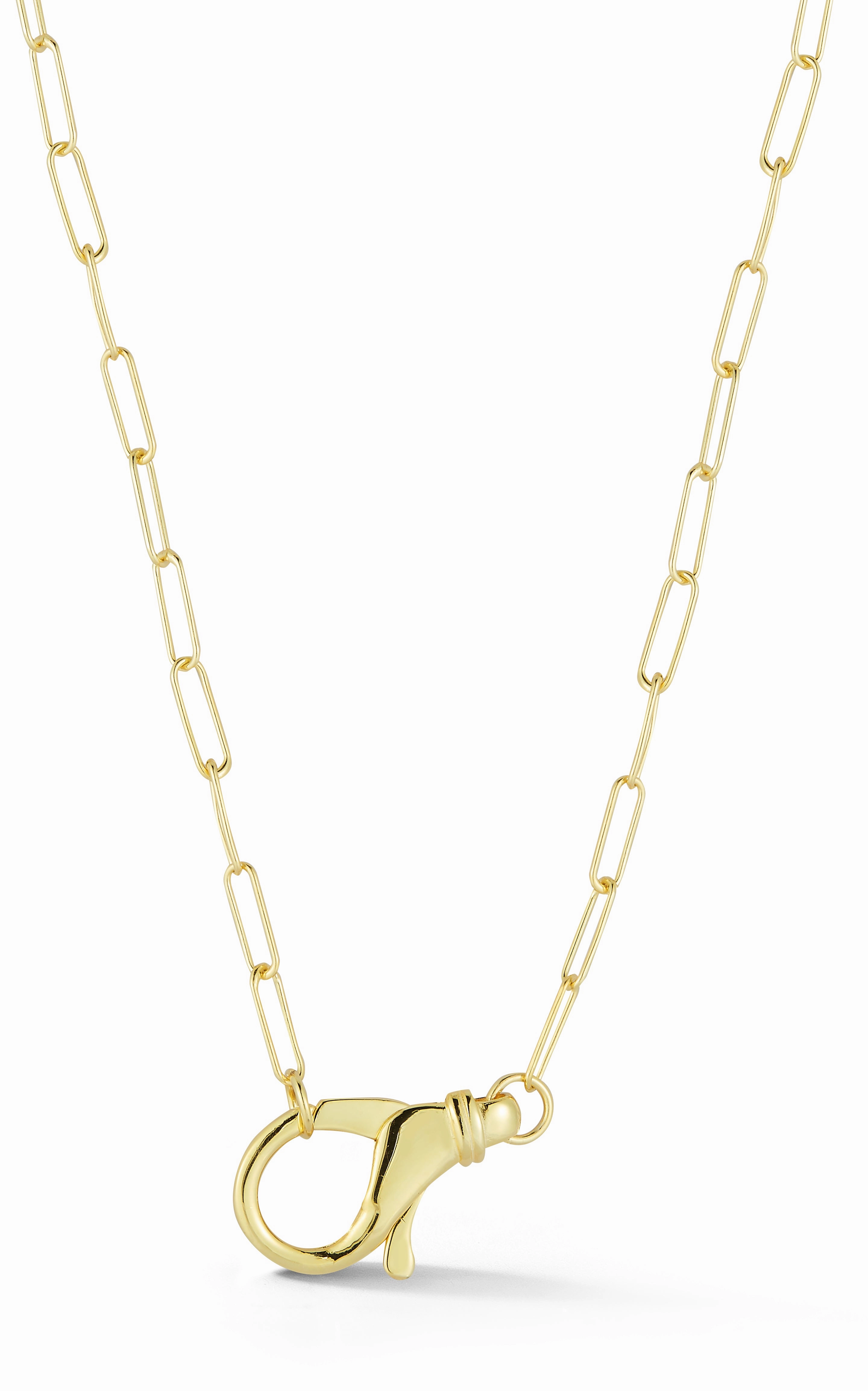 Large Clasp Link Necklace Green Piece Artistic Mood