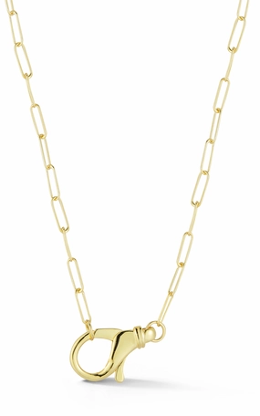 Large Clasp Link Necklace Green Piece Artistic Mood