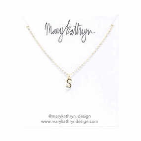 Gold Initial Necklace Nature Accent Casual Look
