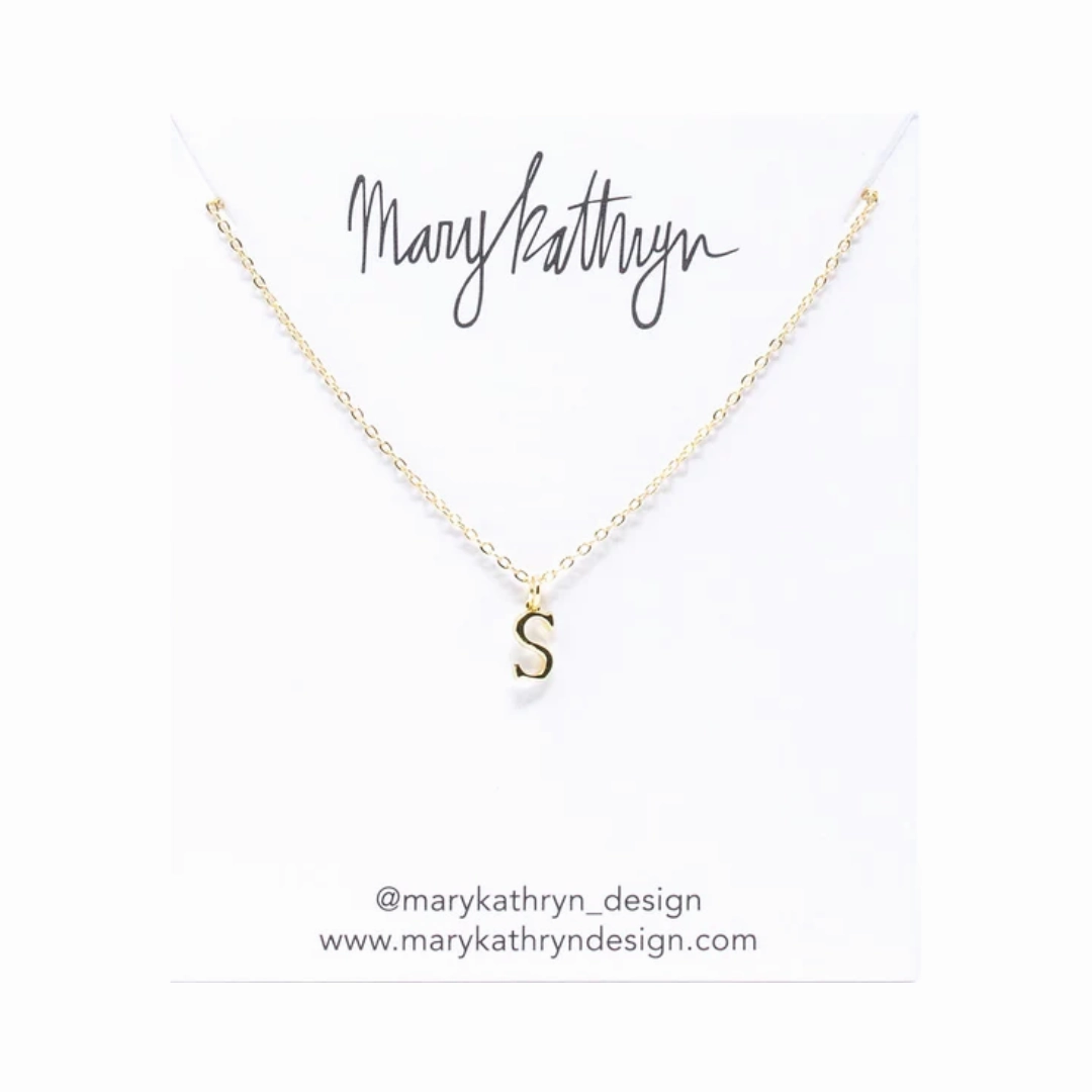 Fine Adornment Creative Mind Gold Initial Necklace