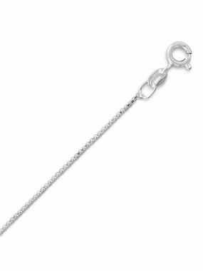 daily accessory Italian Light Box Chain 1mm Width Sterling Silver